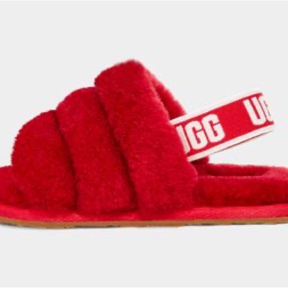 UGG Fluff Yeah Slide Toddler 7T NEW in BOX Red - Picture 7 of 7